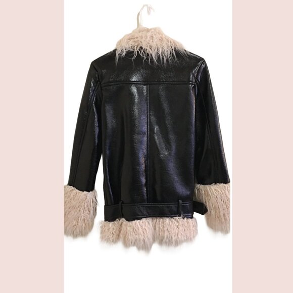 Forever 21 Faux Fur Trim Faux Leather Jacket - Picture 2 of 4
